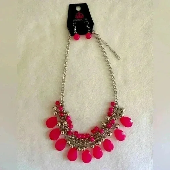 Trending Tropicana- Pink Necklace - Picture 4 of 9